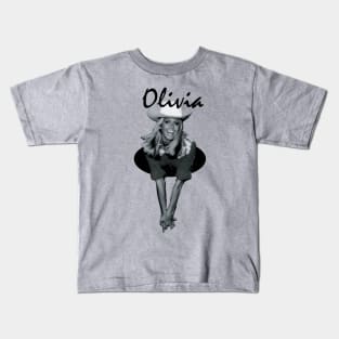 Olivia Newton-John / 80s Vintage Fan Design Kids T-Shirt